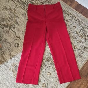 Ann Taylor Vibrant Red Wide Leg Pants